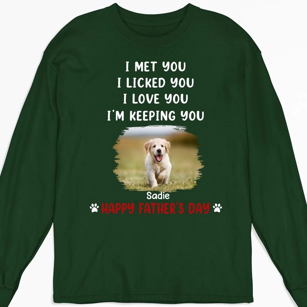 We Licked And Love You Photo - Personalized Custom Long Sleeve T-Shirt - Image 5