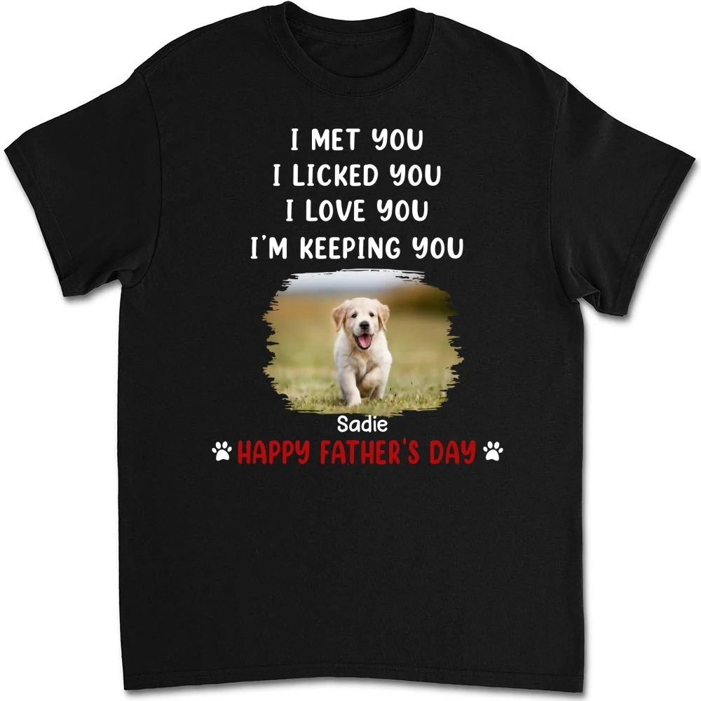 We Licked And Love You Photo - Personalized Custom Unisex T-Shirt - Image 3