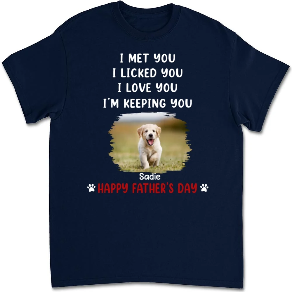 We Licked And Love You Photo - Personalized Custom Unisex T-Shirt - Image 4