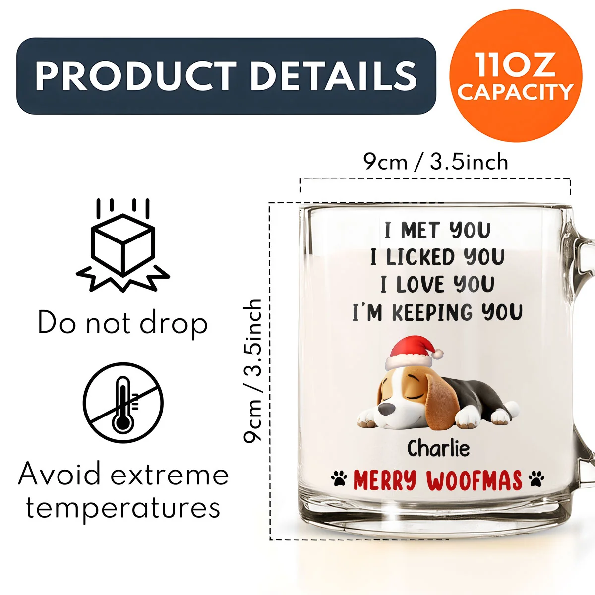 We Licked And Love You Ver Christmas - Personalized Custom Glass Mug - Image 5