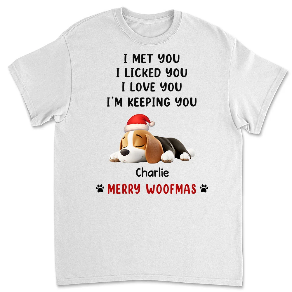 We Licked And Love You Ver Christmas - Personalized Custom Unisex T-Shirt