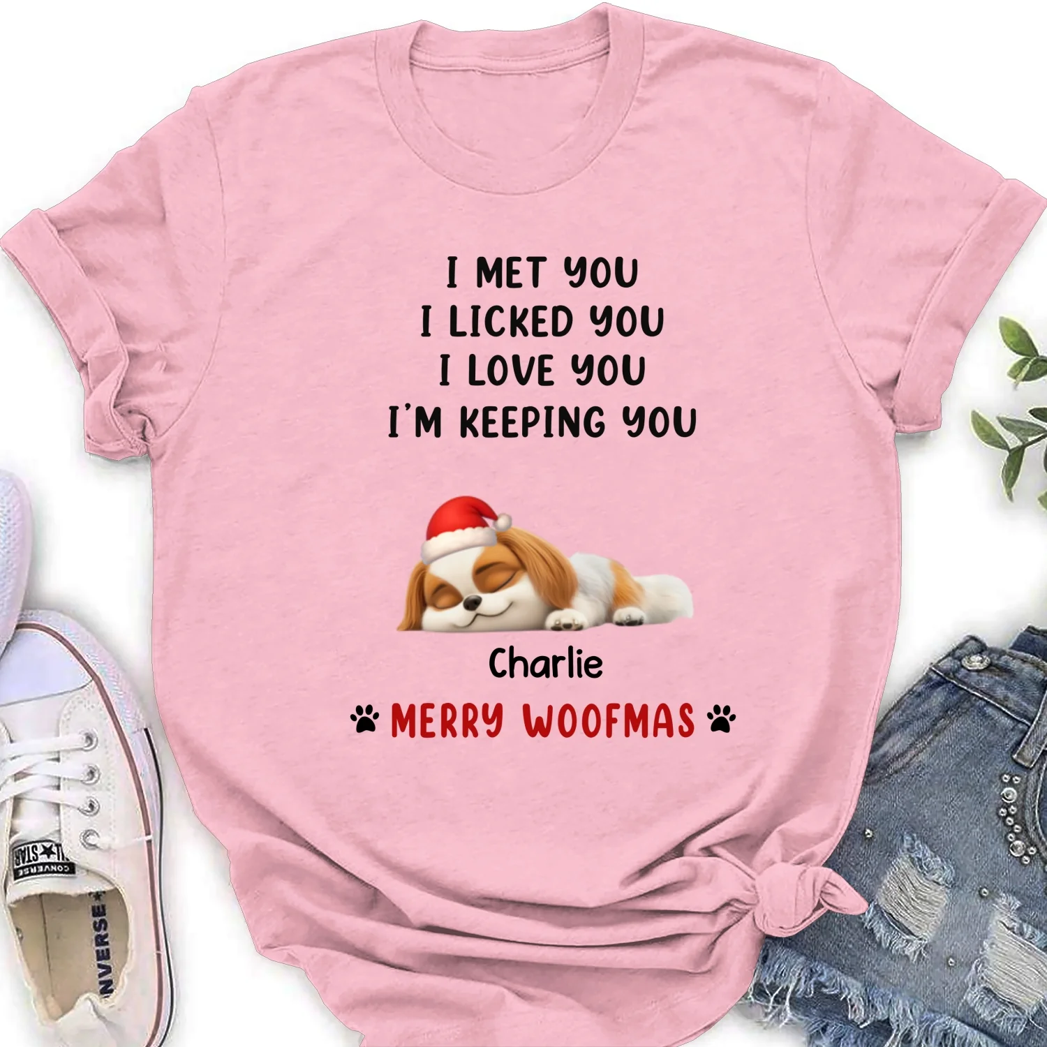 We Licked And Love You Ver Christmas - Personalized Custom Women's T-Shirt - Image 7
