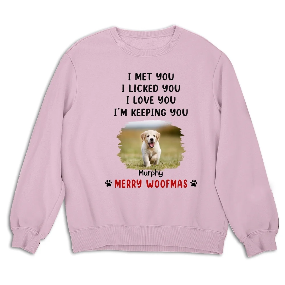 We Licked And Love You Ver Christmas Photo - - Personalized Custom Sweatshirt - Image 4