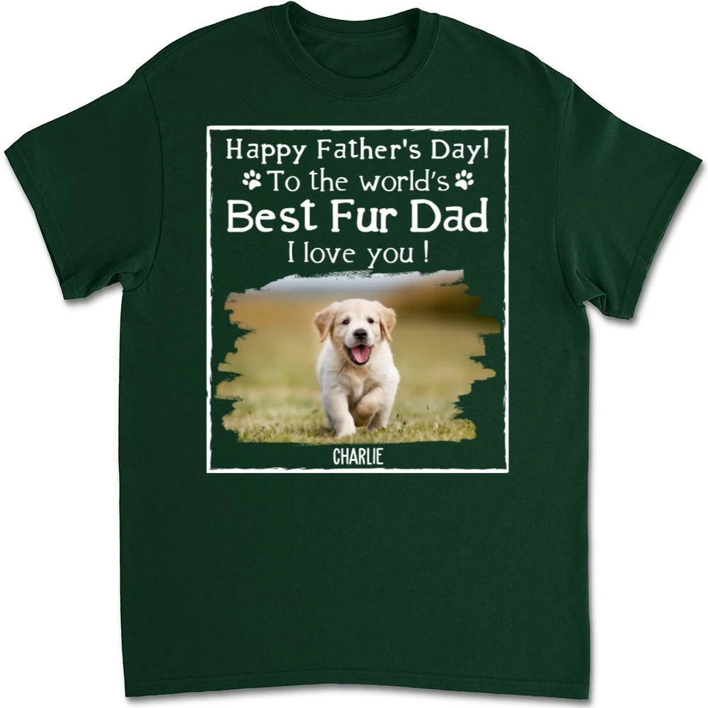 We Love You Dad New Style Photo - Personalized Custom Unisex T-Shirt - Image 3
