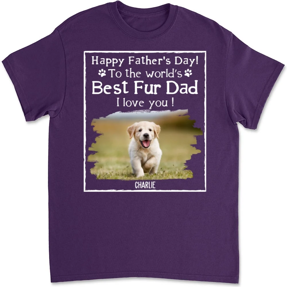 We Love You Dad New Style Photo - Personalized Custom Unisex T-Shirt - Image 4
