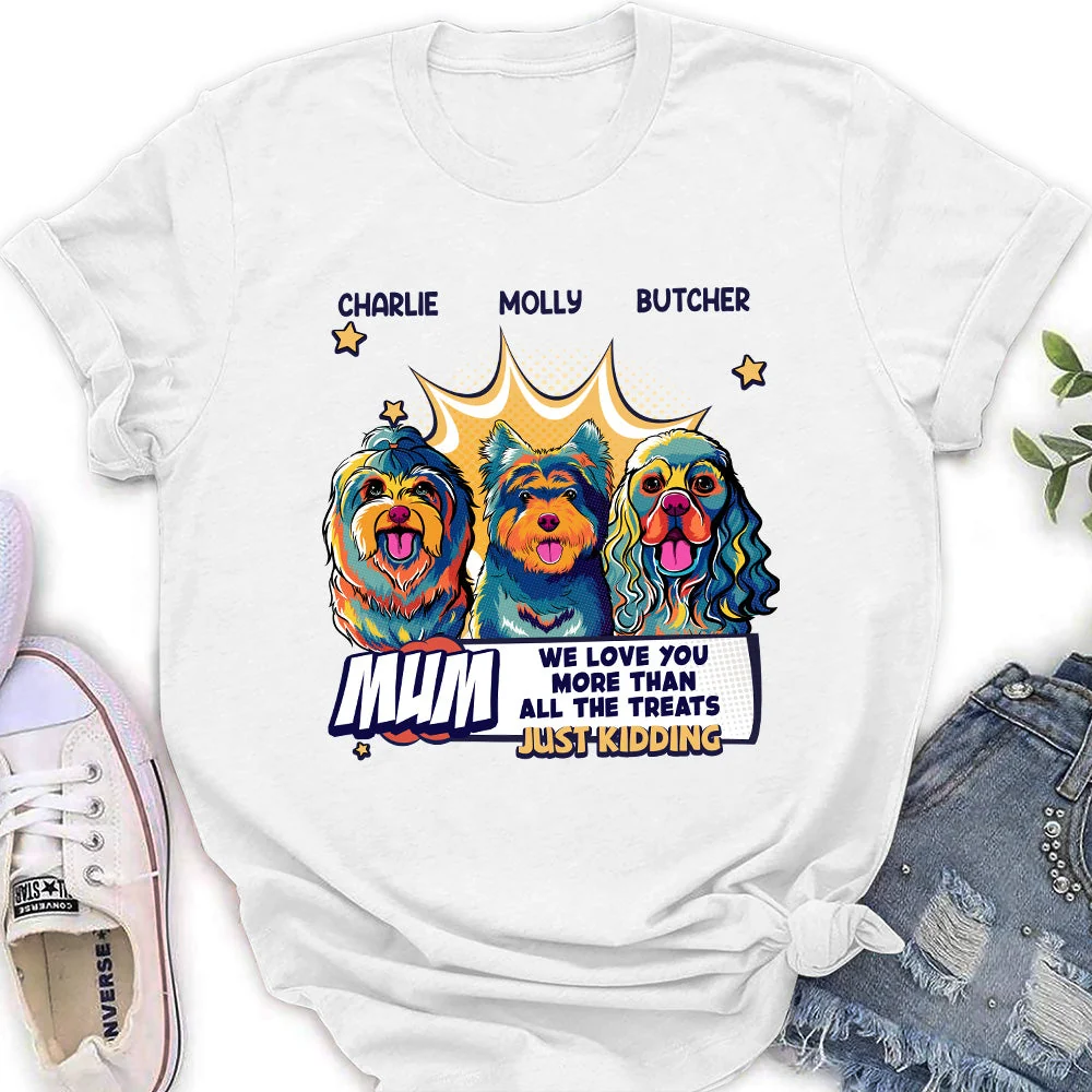 We Love You More Than All The Treats - Personalized Custom Women's T-shirt - Image 3