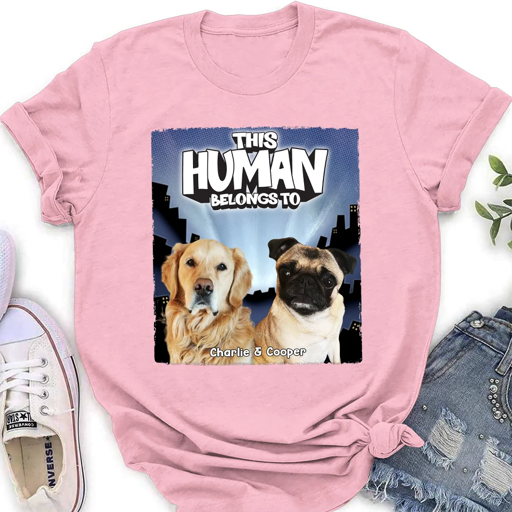 We Own You Human Cartoon Photo - Personalized Custom Women's T-Shirt - Image 3