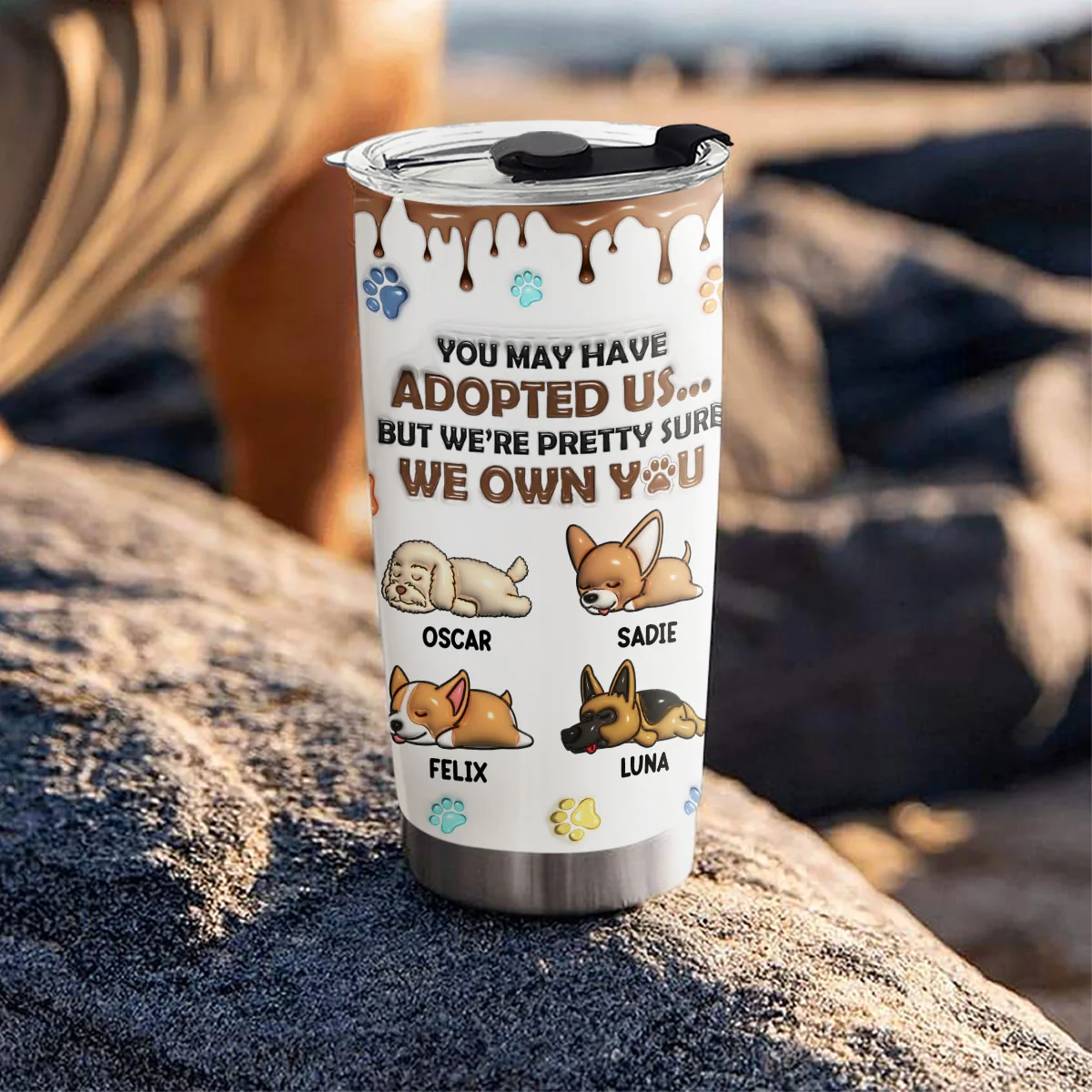 We Own You  - Personalized Custom 3D Inflated Effect Tumbler - Image 4