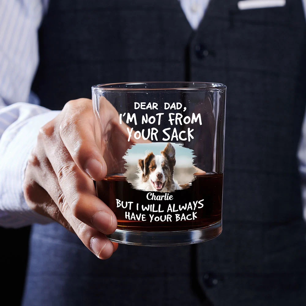 We Picked You Congrats Photo - Personalized Custom Whiskey Glass - Image 4