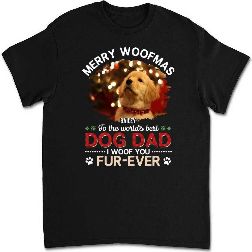 We Woof You Photo - Personalized Custom Unisex T-shirt - Image 3