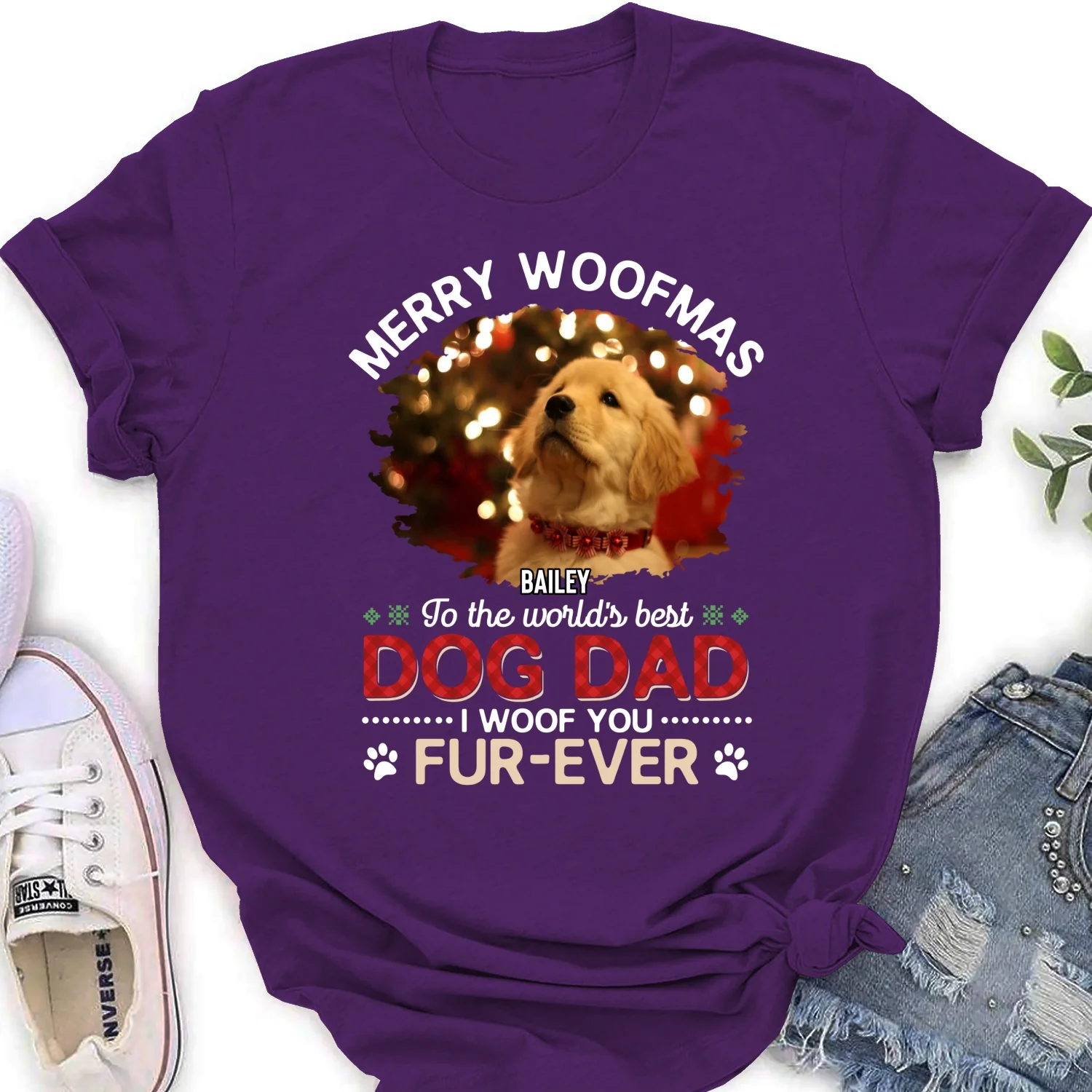 We Woof You Photo - Personalized Custom Women's T-shirt - Image 7