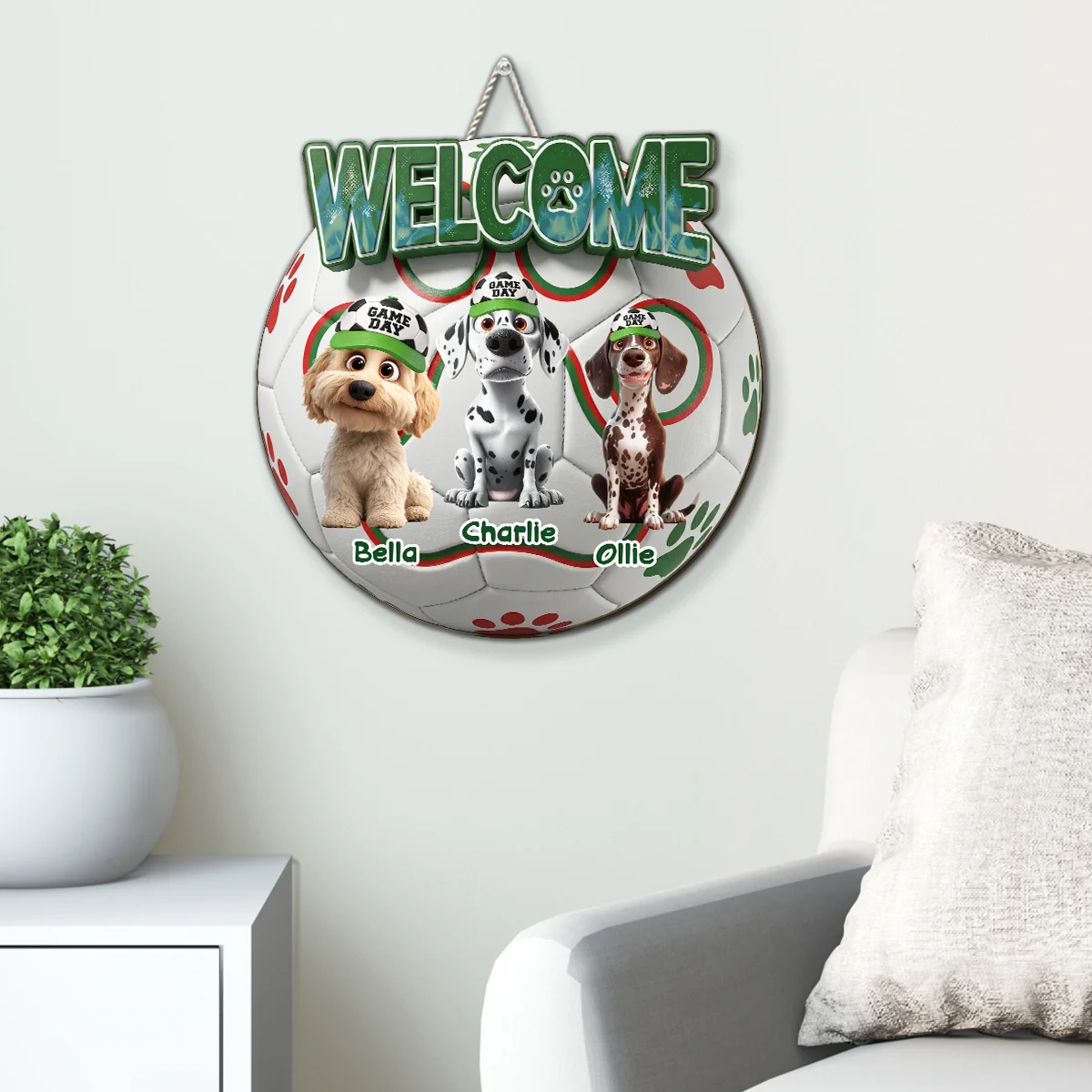 Welcome Home You All - Personalized Custom 3D Effect Wood Sign - Image 3
