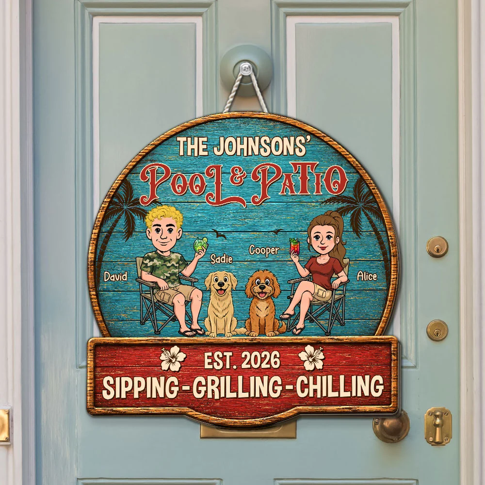 Welcome To Our Oasis - Personalized Custom Wood Sign - Image 4