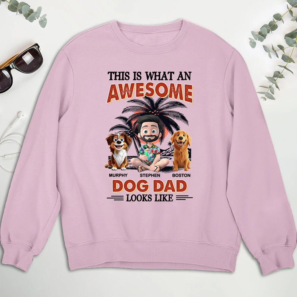 What Dog Dad Look Like - Personalized Custom Sweatshirt - Image 3