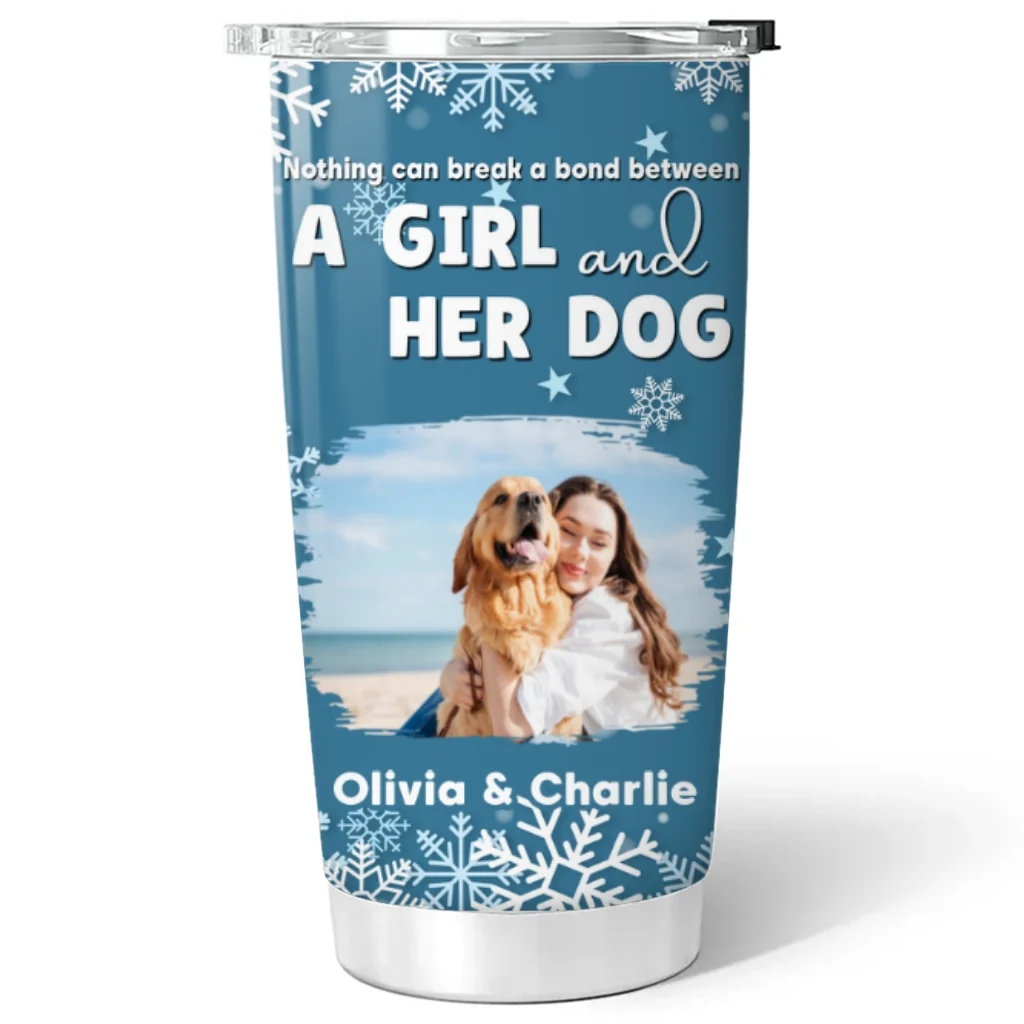 White Christmas Photo - Personalized Custom Tumbler - Image 6
