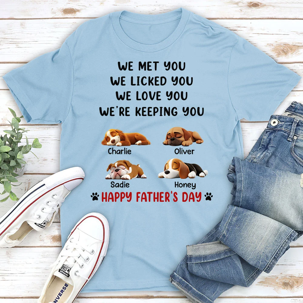 White Ver We Licked And Love You - Personalized Custom Unisex T-Shirt - Image 2
