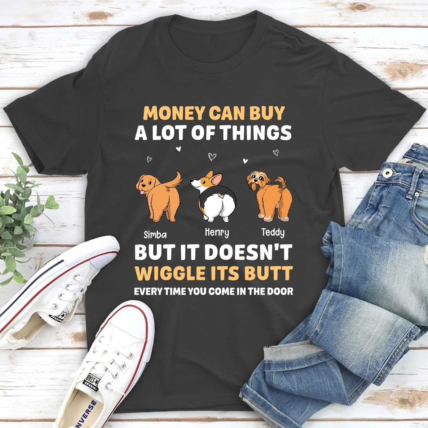 Wiggle Butt - Personalized Custom Unisex T-shirt - Image 3
