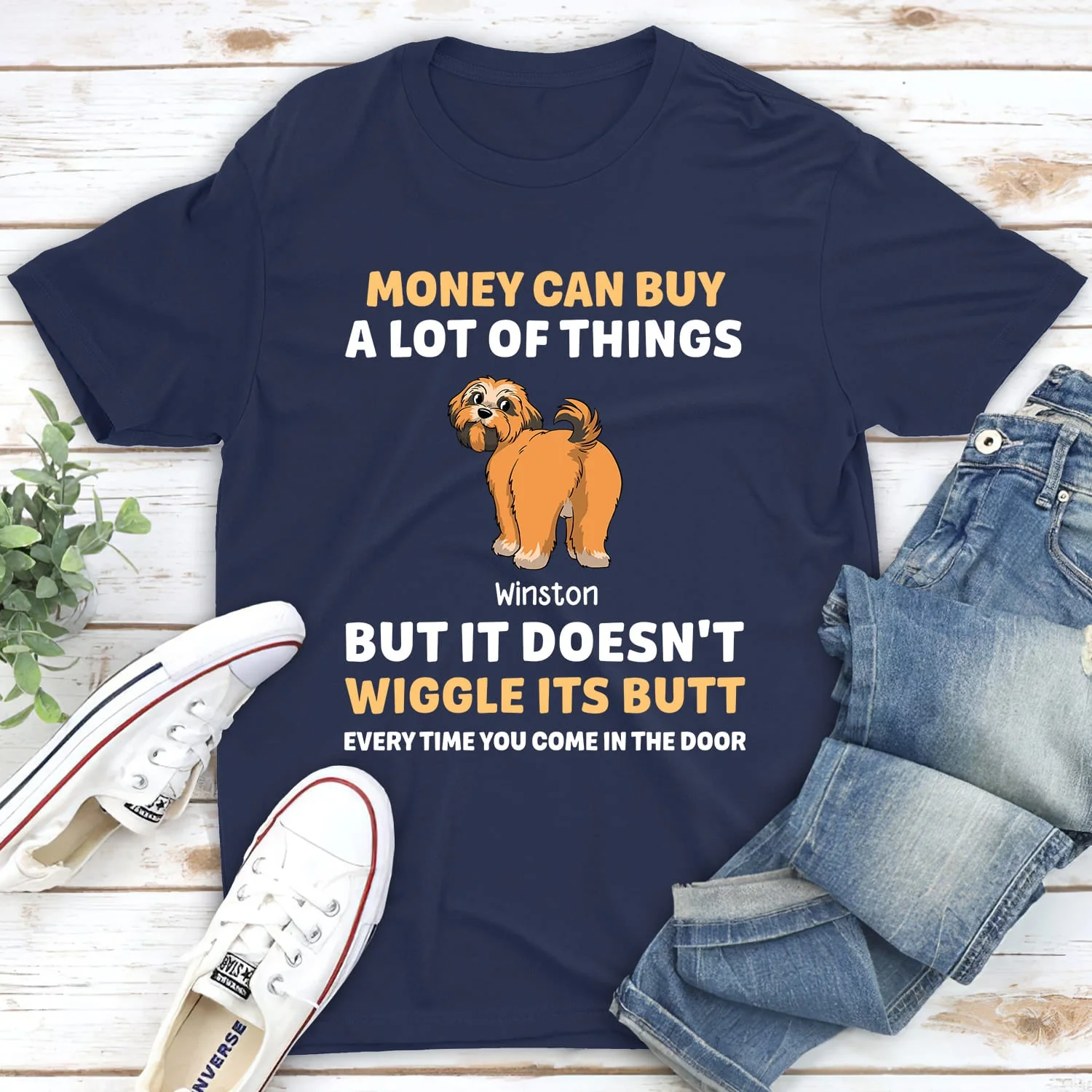Wiggle Butt - Personalized Custom Unisex T-shirt - Image 4