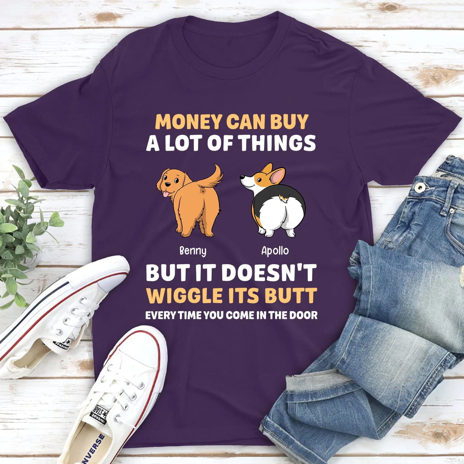 Wiggle Butt - Personalized Custom Unisex T-shirt - Image 5