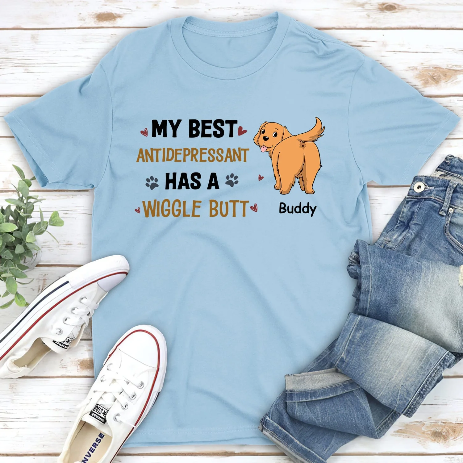 Wiggle Buttt - Personalized Custom Unisex T-shirt - Image 4