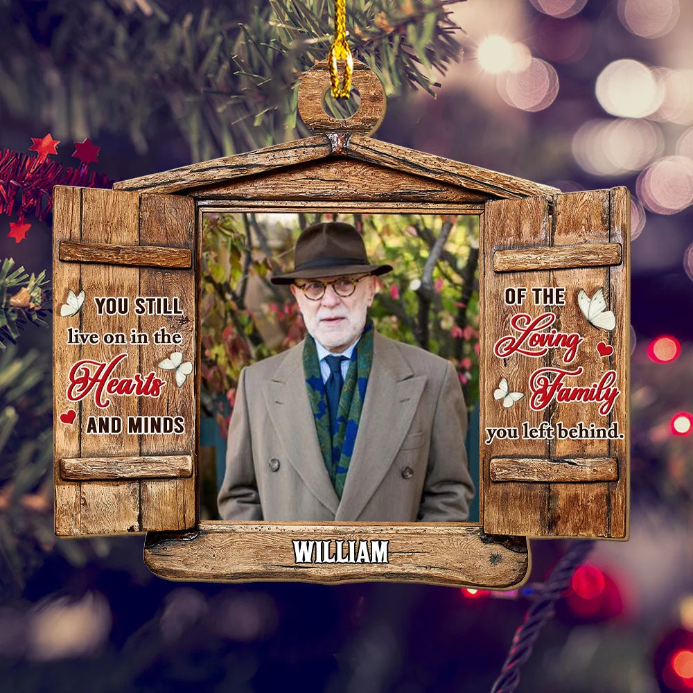 Window Hearts And Minds - Personalized Custom 1-layered Wood Ornament - Image 4