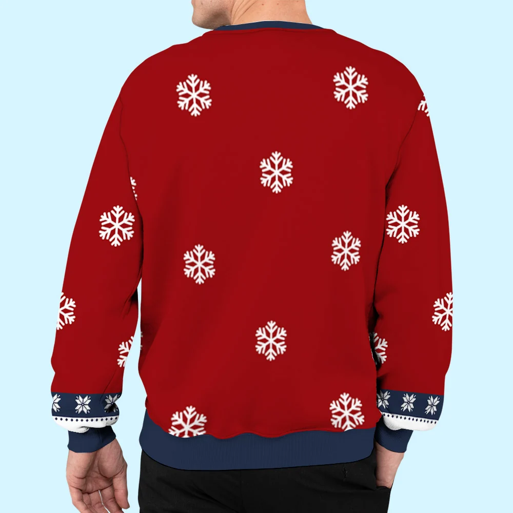 Winter Cat Mom Dad - Personalized Custom All-Over-Print Sweatshirt - Image 7