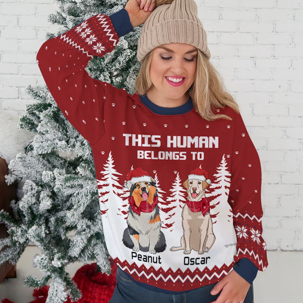Winter Human Belong - Personalized Custom All-Over-Print Sweatshirt - Image 5