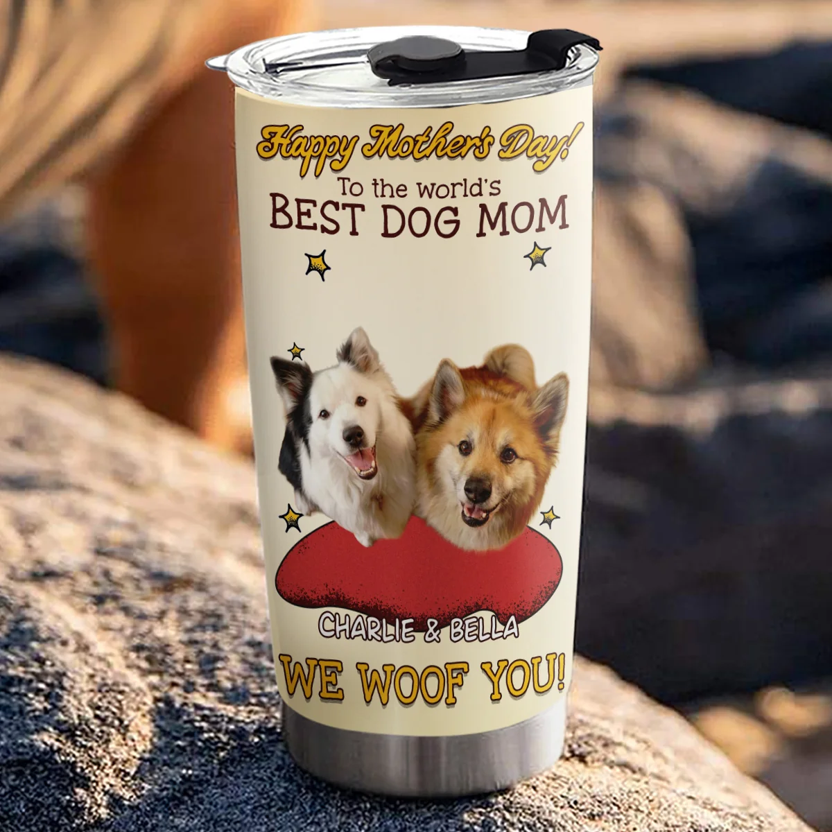 Wishing You A Happy Day Photo - Personalized Custom Tumbler - Image 3