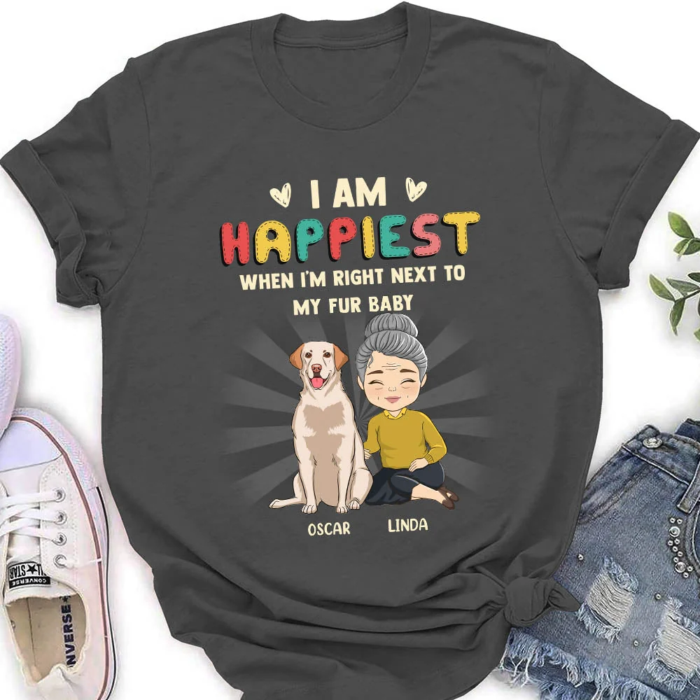 With My Fur Baby - Personalized Custom Women's T-shirt - Image 5