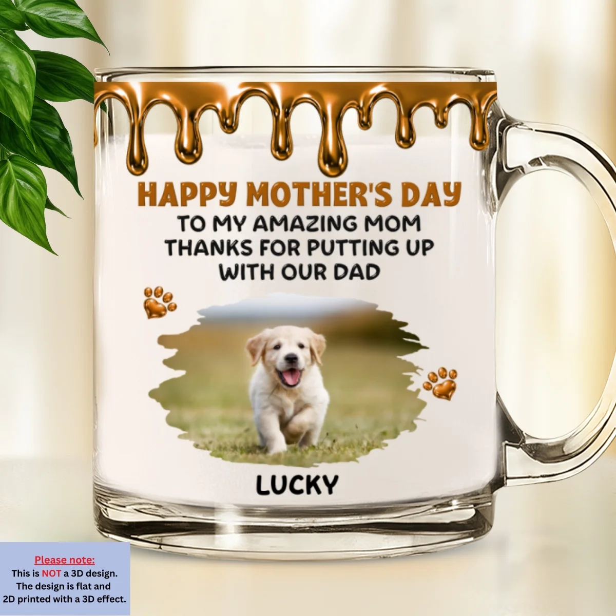 Wonderful Time Beside Dog Mom Photo - Personalized Custom Glass Mug - Image 2