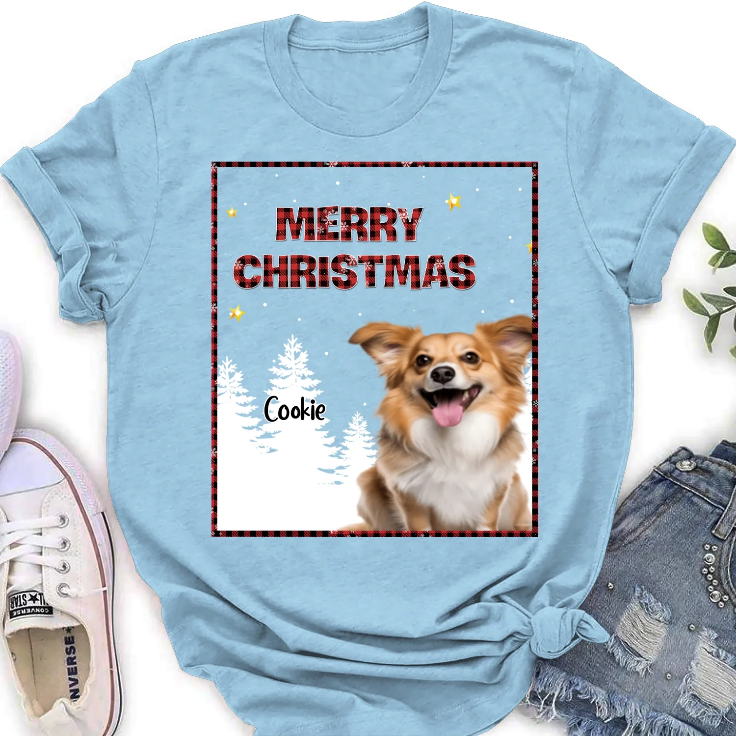 Wonderful Time With Dog Photo - Personalized Custom Women's T-Shirt - Image 5