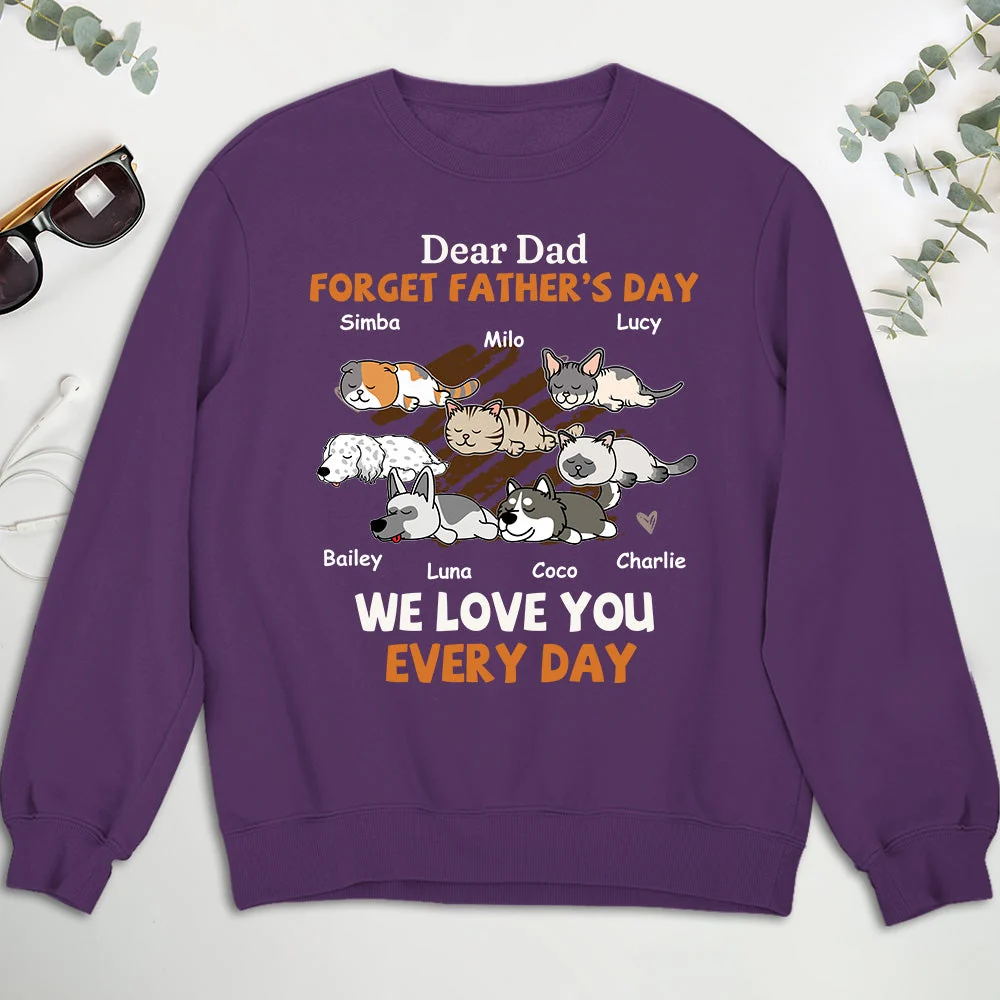 Woof My Dad Every Day Version Pets - Personalized Custom Sweatshirt - Image 4