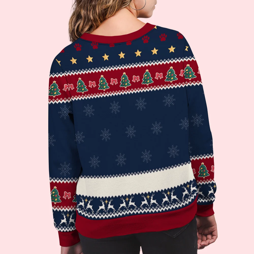 Woof You A Merry Christmas - Personalized Custom All-Over-Print Sweatshirt - Image 6