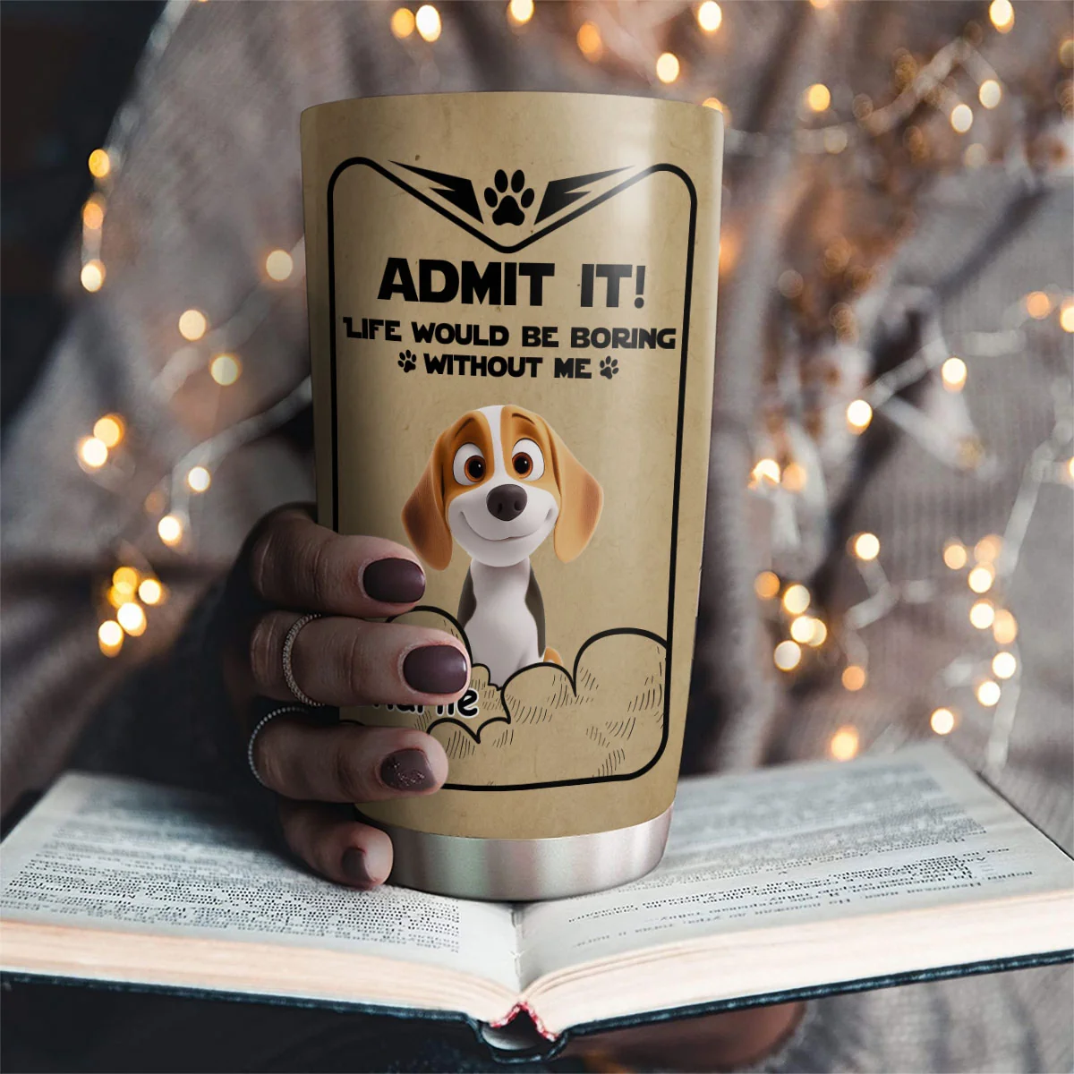 Woof You Daddy Ver 2 - Personalized Custom Tumbler - Image 2