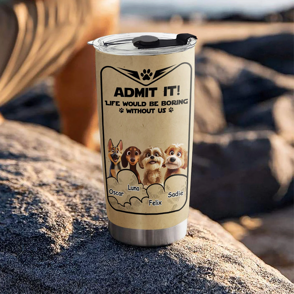 Woof You Daddy Ver 2 - Personalized Custom Tumbler - Image 4
