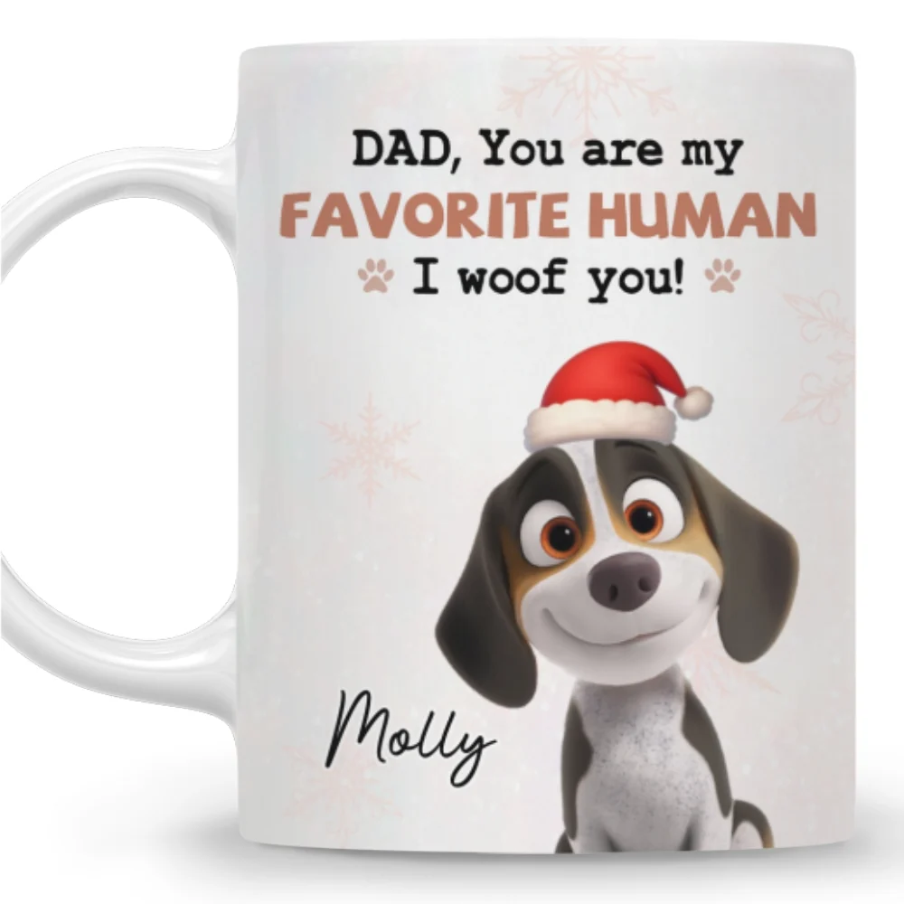 Woofmas Dad Mom - Personalized Custom Coffee Mug - Image 6