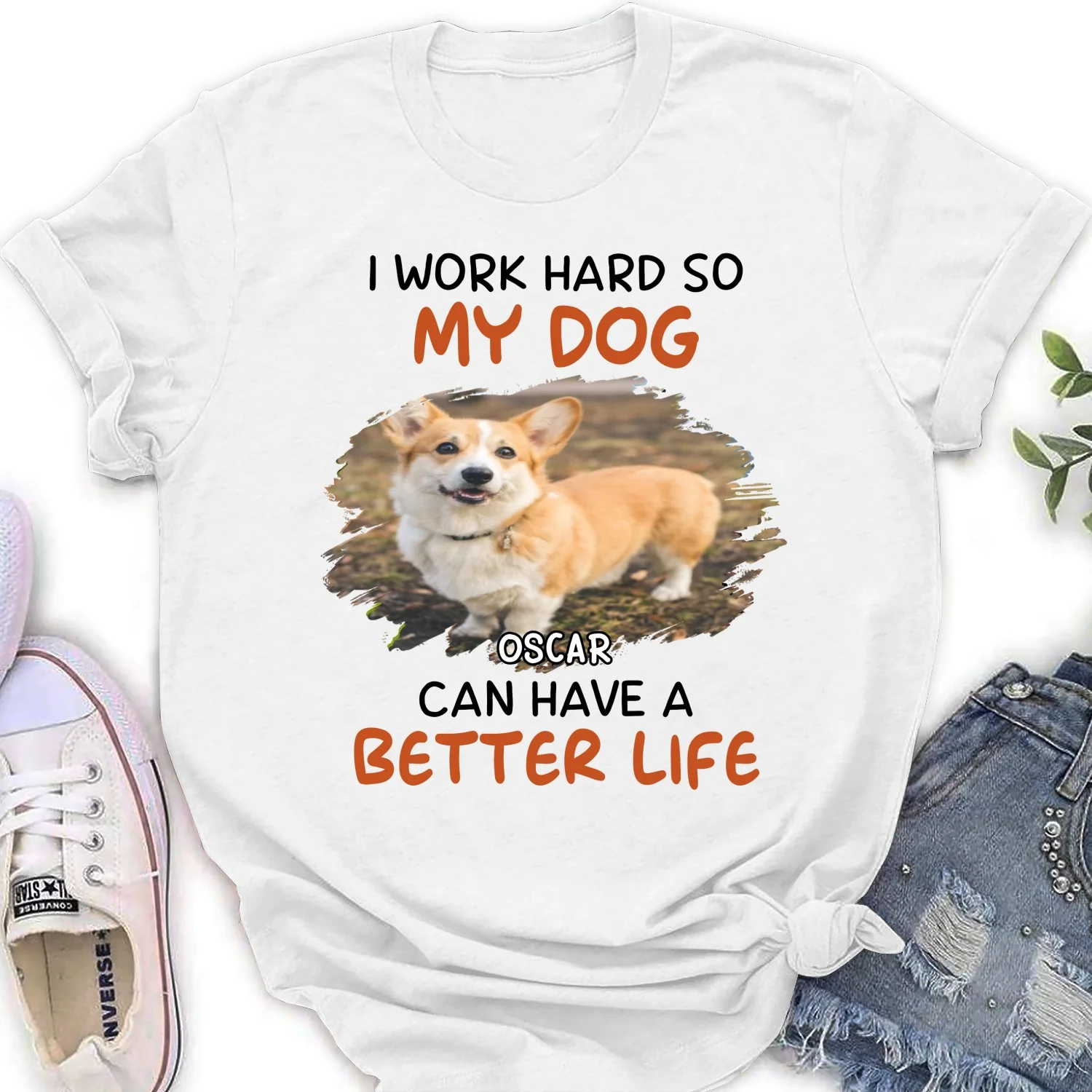 Work Hard For Whom Photo - Personalized Custom Women's T-Shirt - Image 5