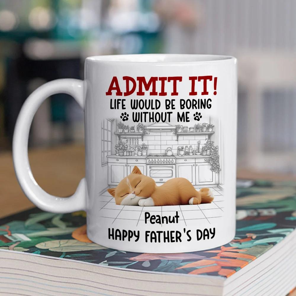 Would Be Boring Ver Cat 2 - Personalized Custom Coffee Mug - Image 2