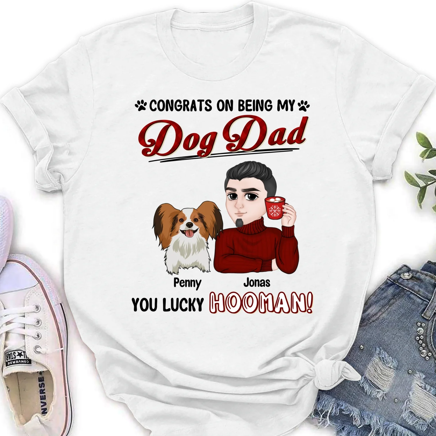 You Are Lucky Dog Dad Mom - Personalized Custom Women T-shirt - Image 5