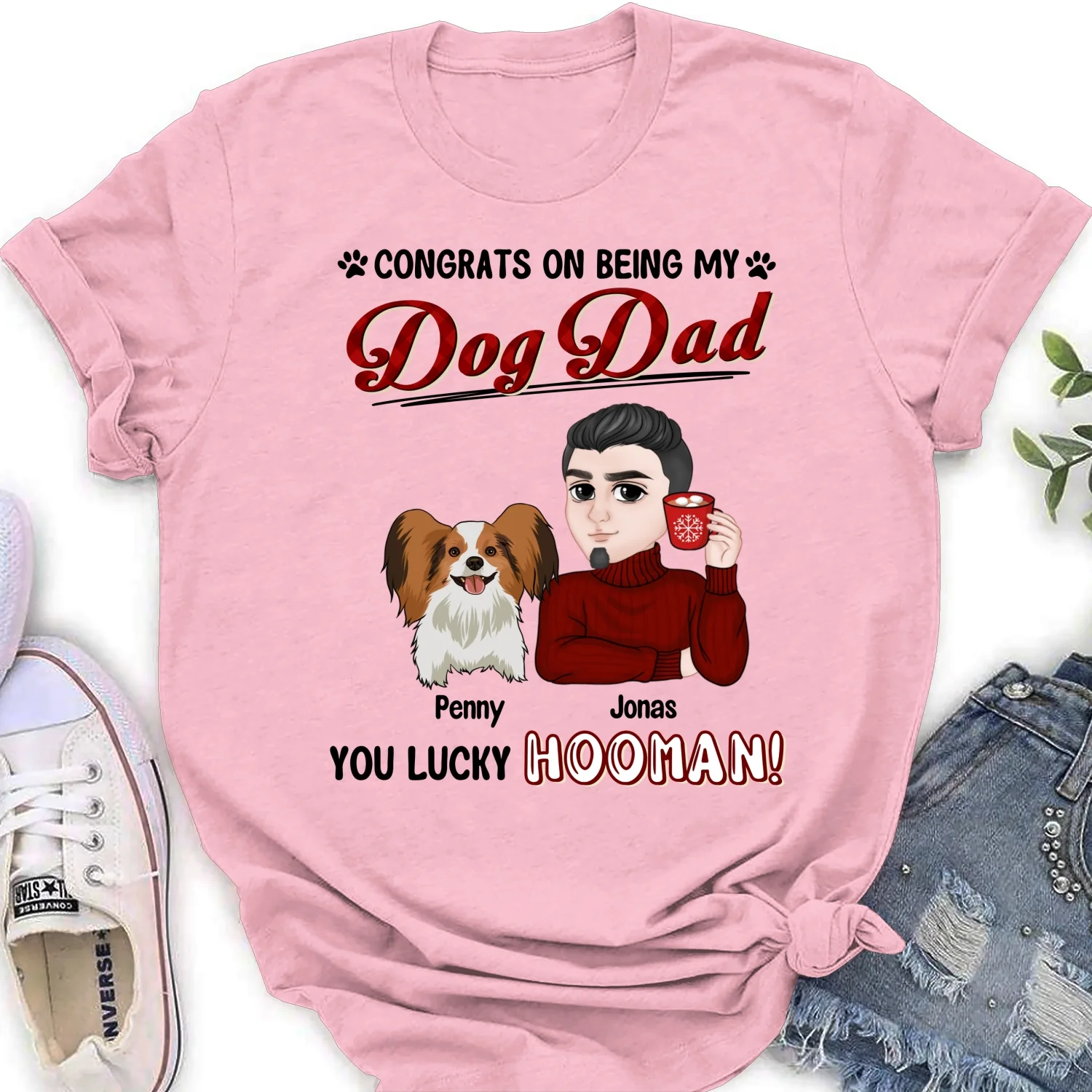 You Are Lucky Dog Dad Mom - Personalized Custom Women T-shirt - Image 7