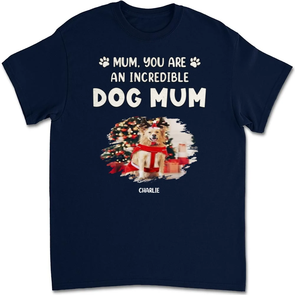You Are Pawfect Christmas Photo - Personalized Custom Unisex T-Shirt - Image 4