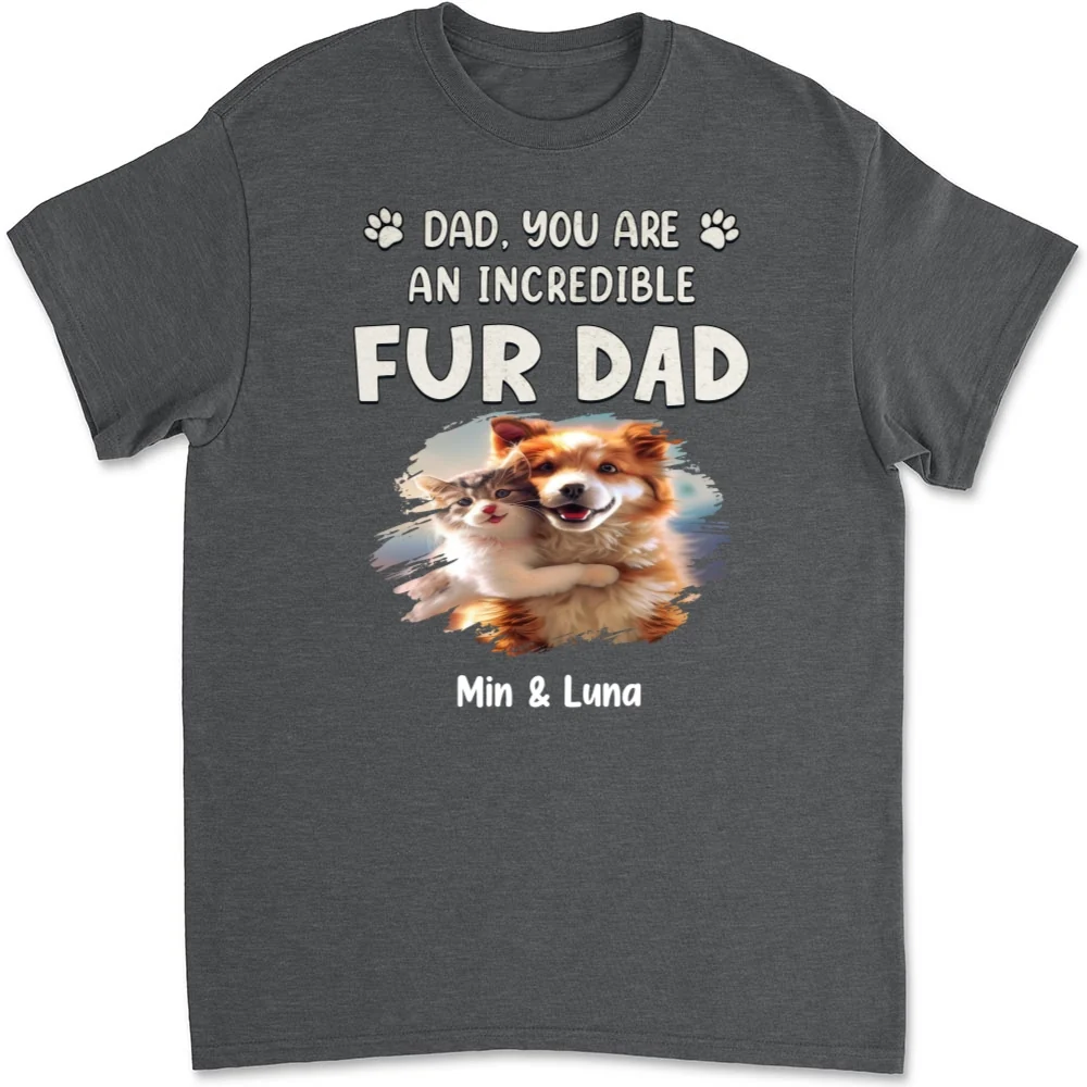 You Are Pawfect Christmas Ver Pet Photo - Personalized Custom Unisex T-Shirt - Image 8
