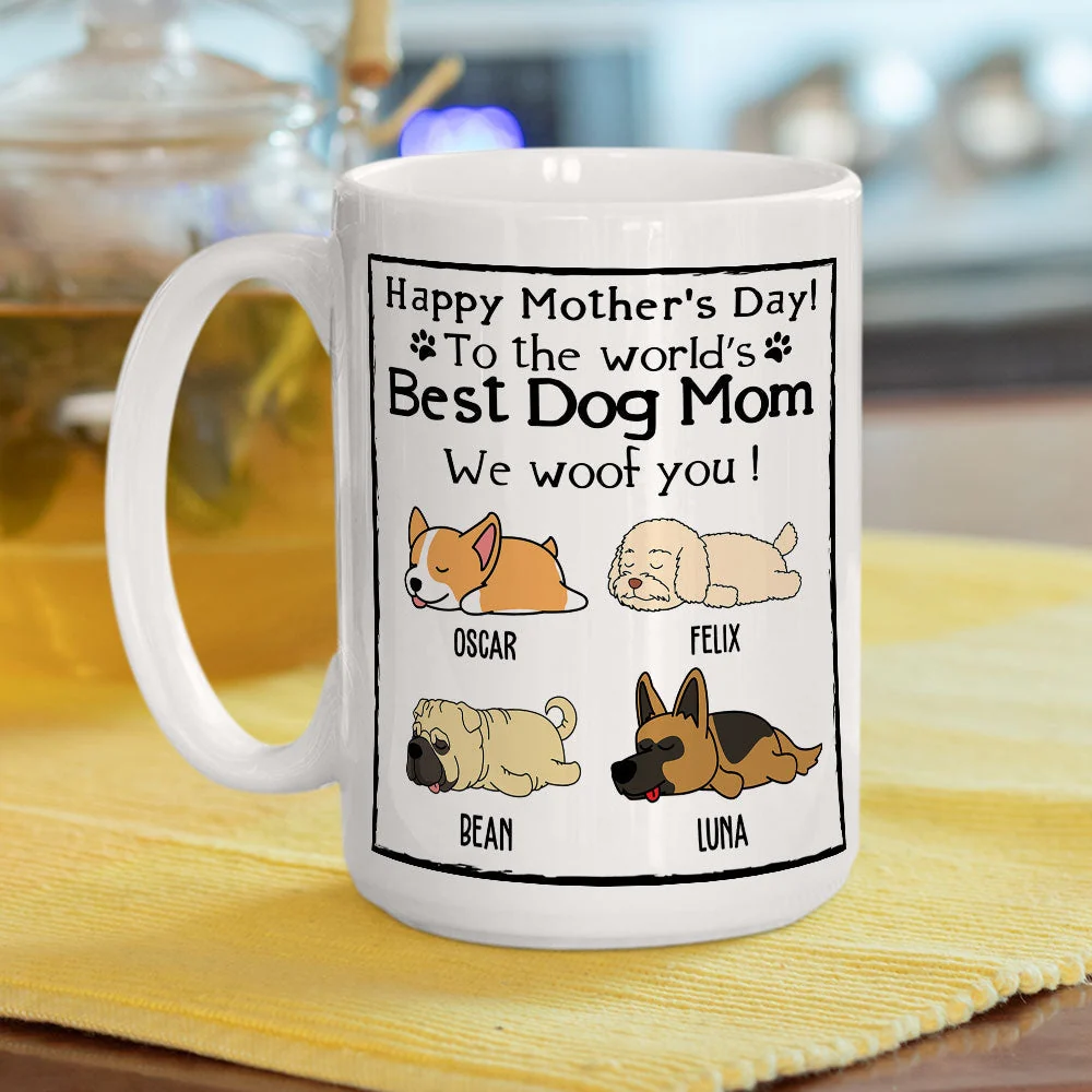 You Are The Best Dog Mom - Personalized Custom Coffee Mug - Image 4