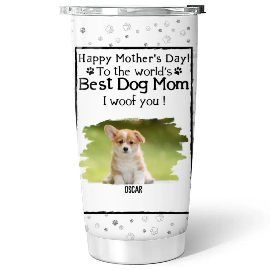 You Are The Best Dog Mom Photo - Personalized Custom Tumbler - Image 5