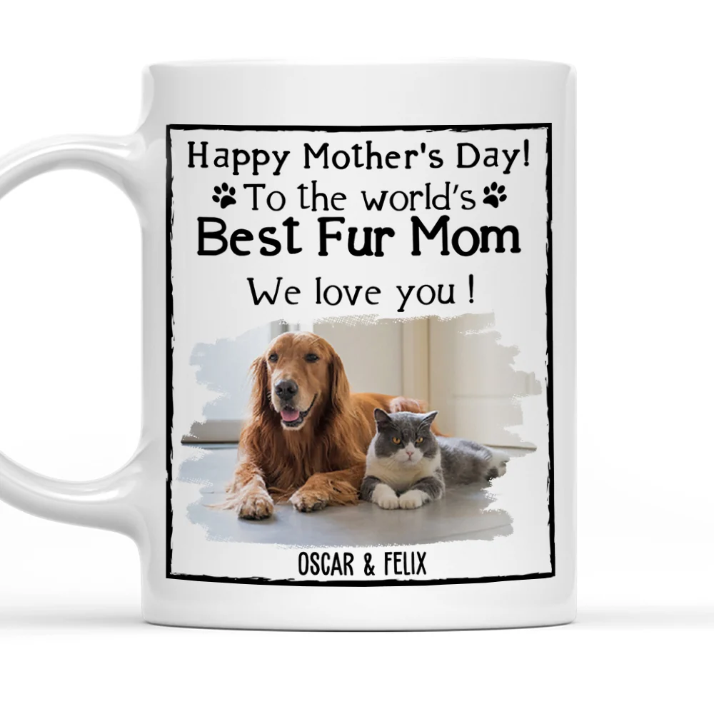 You Are The Best Fur Mom Photo - Personalized Custom Coffee Mug