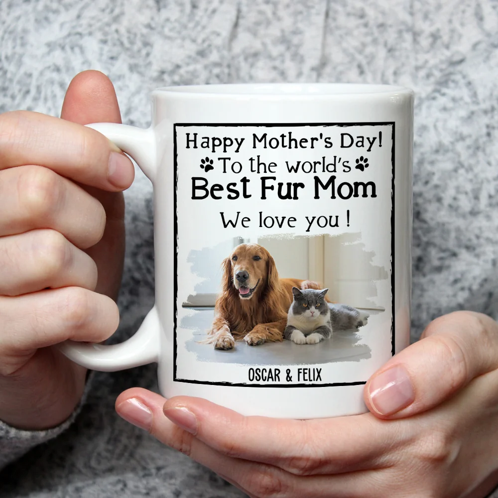 You Are The Best Fur Mom Photo - Personalized Custom Coffee Mug - Image 2