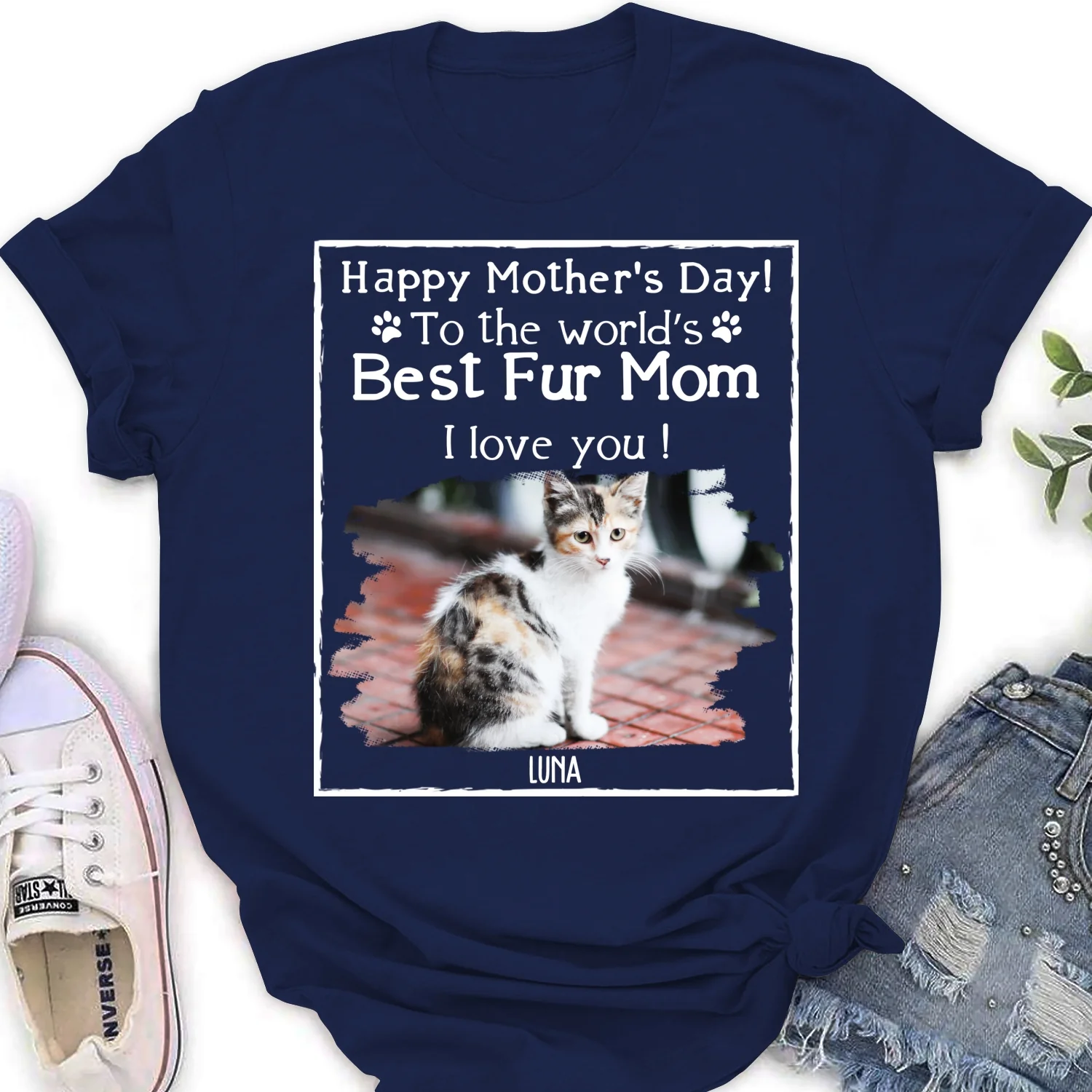 You Are The Best Fur Mom Photo - Personalized Custom Women's T-Shirt - Image 7