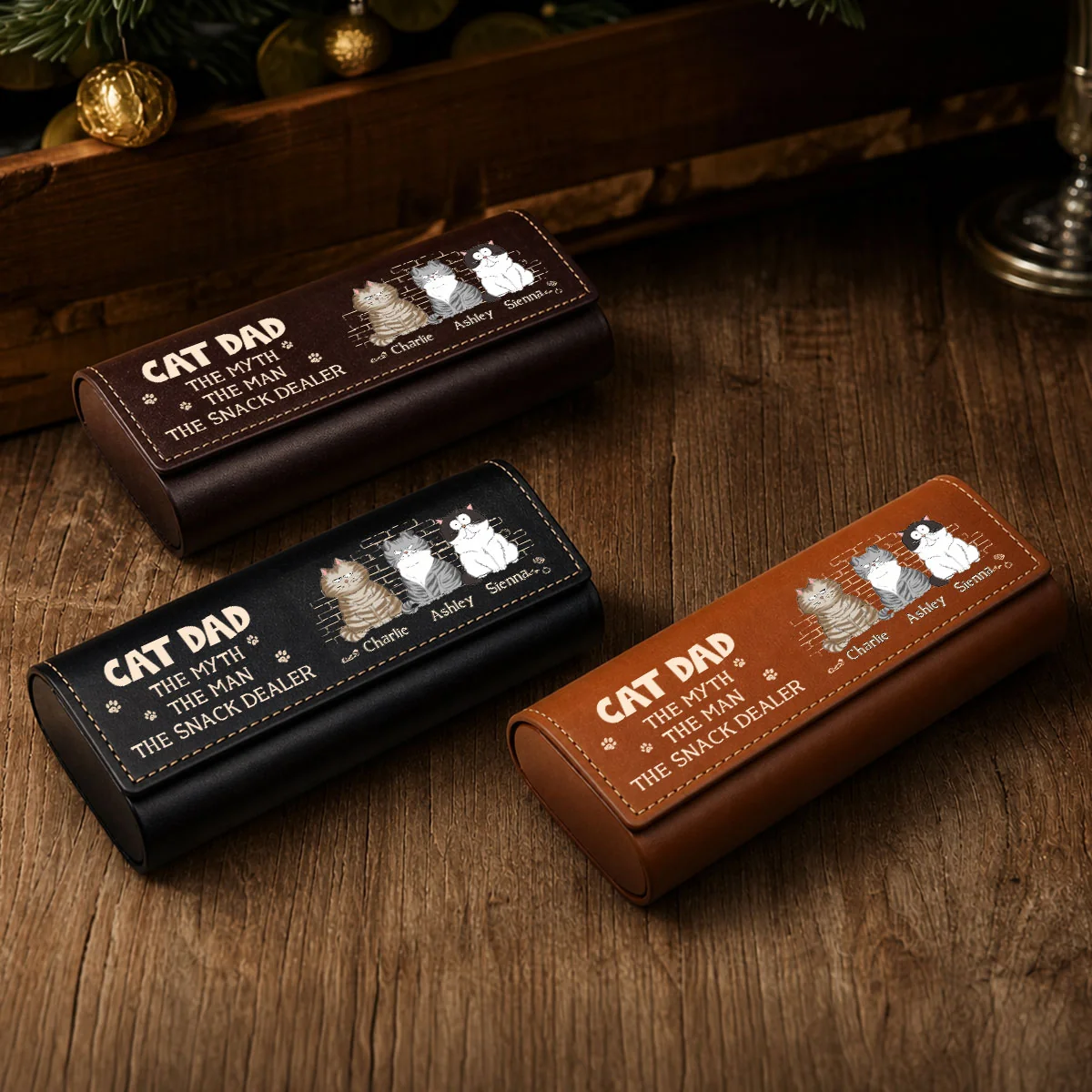 You Can Be Sure - Personalized Custom Leather Eyeglass Case - Image 4