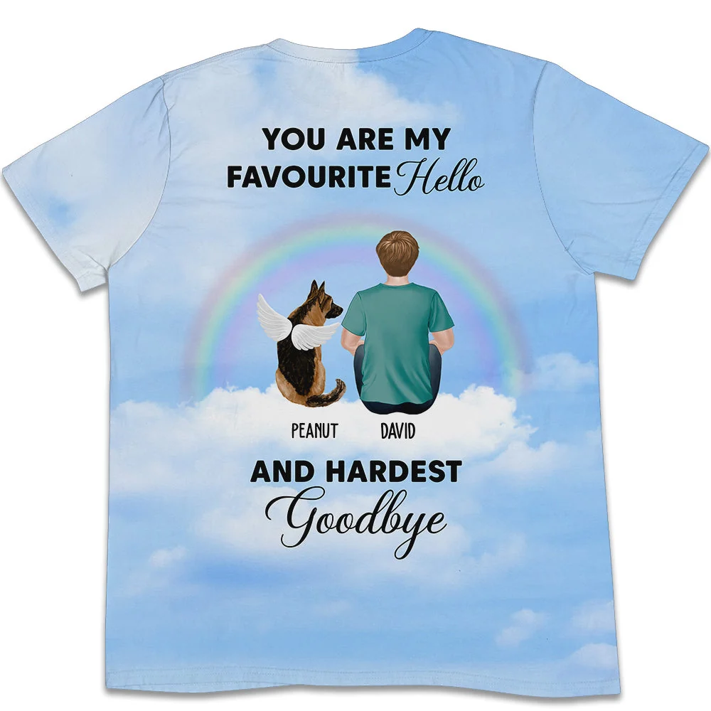 You Left Pawprint - Personalized Custom All-over-print T-shirt - Image 3