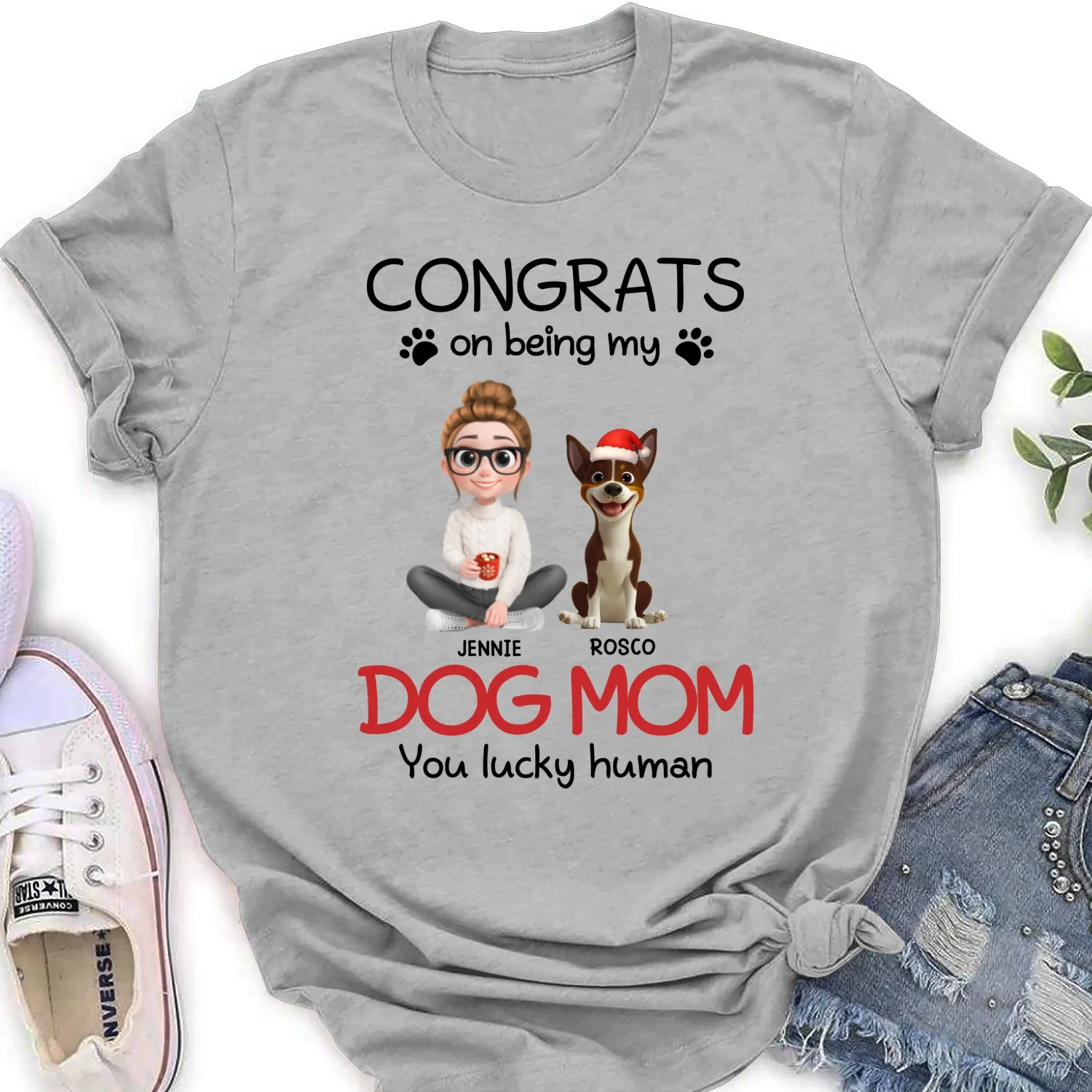 You Lucky Human Cartoon - Personalized Custom Women T-Shirt - Image 6